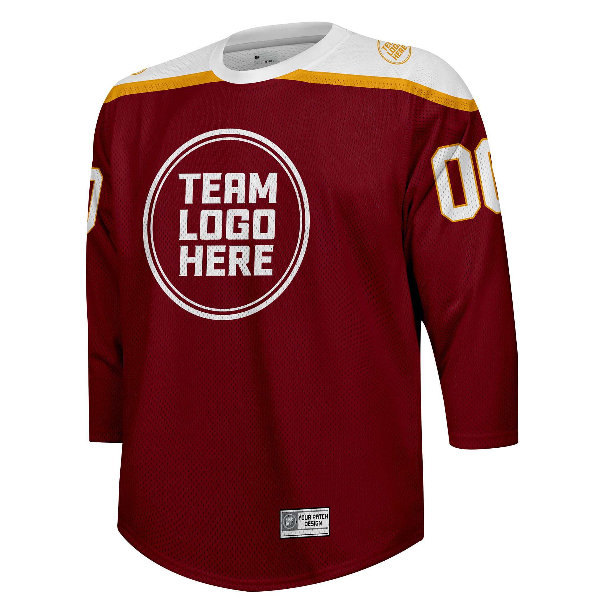 Custom Hockey Jersey Practice  PS-301 RedWhiteGold