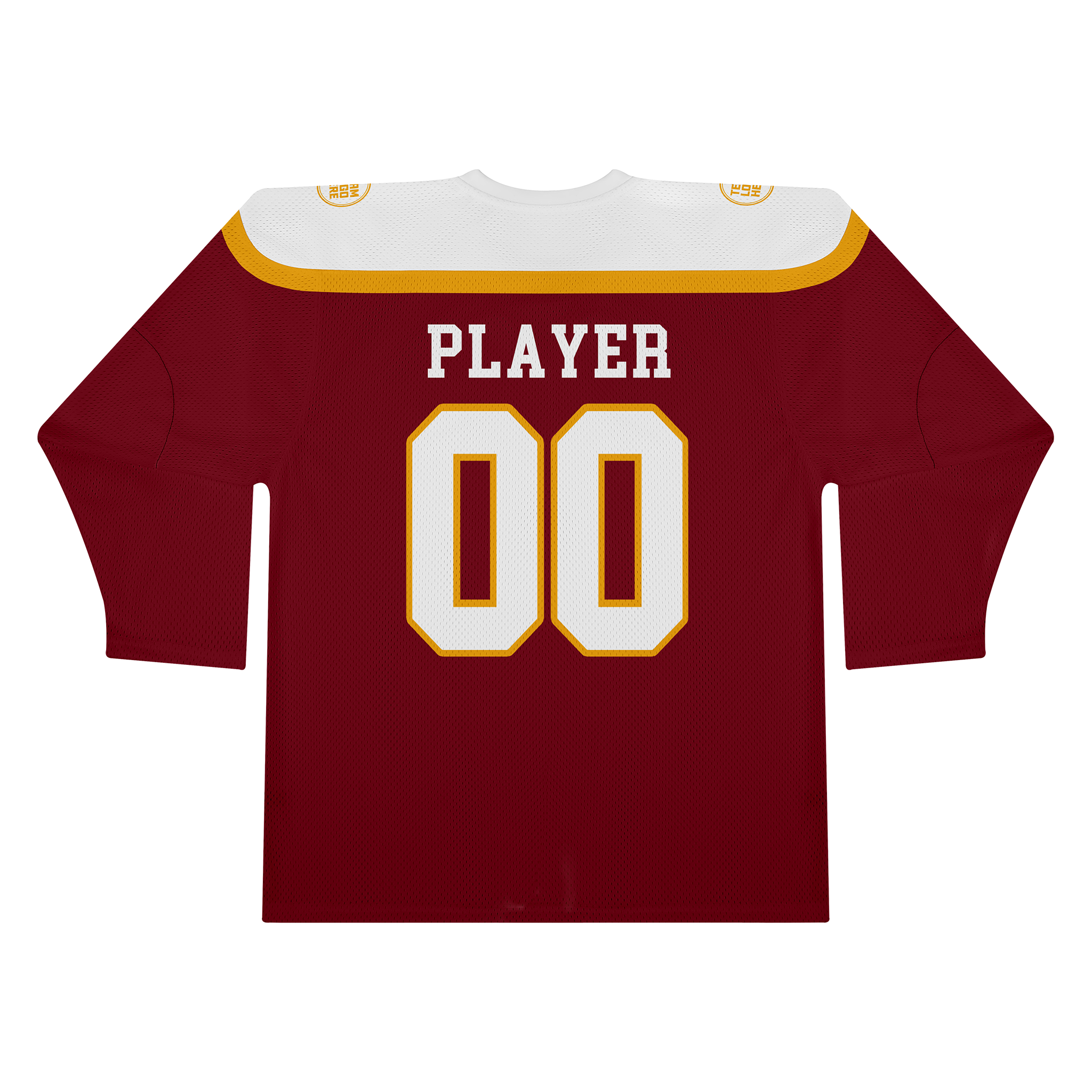 Custom Hockey Jersey Practice  PS-301 RedWhiteGold (Sample)