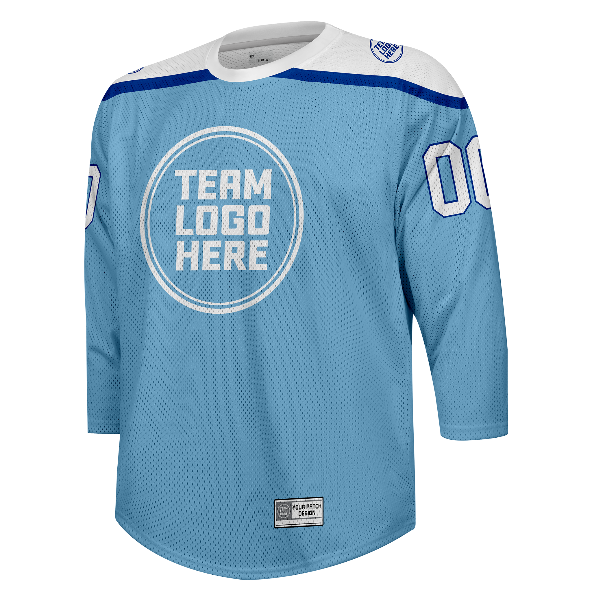Custom Hockey Jersey Practice  PS-301 IceWhiteRoyal