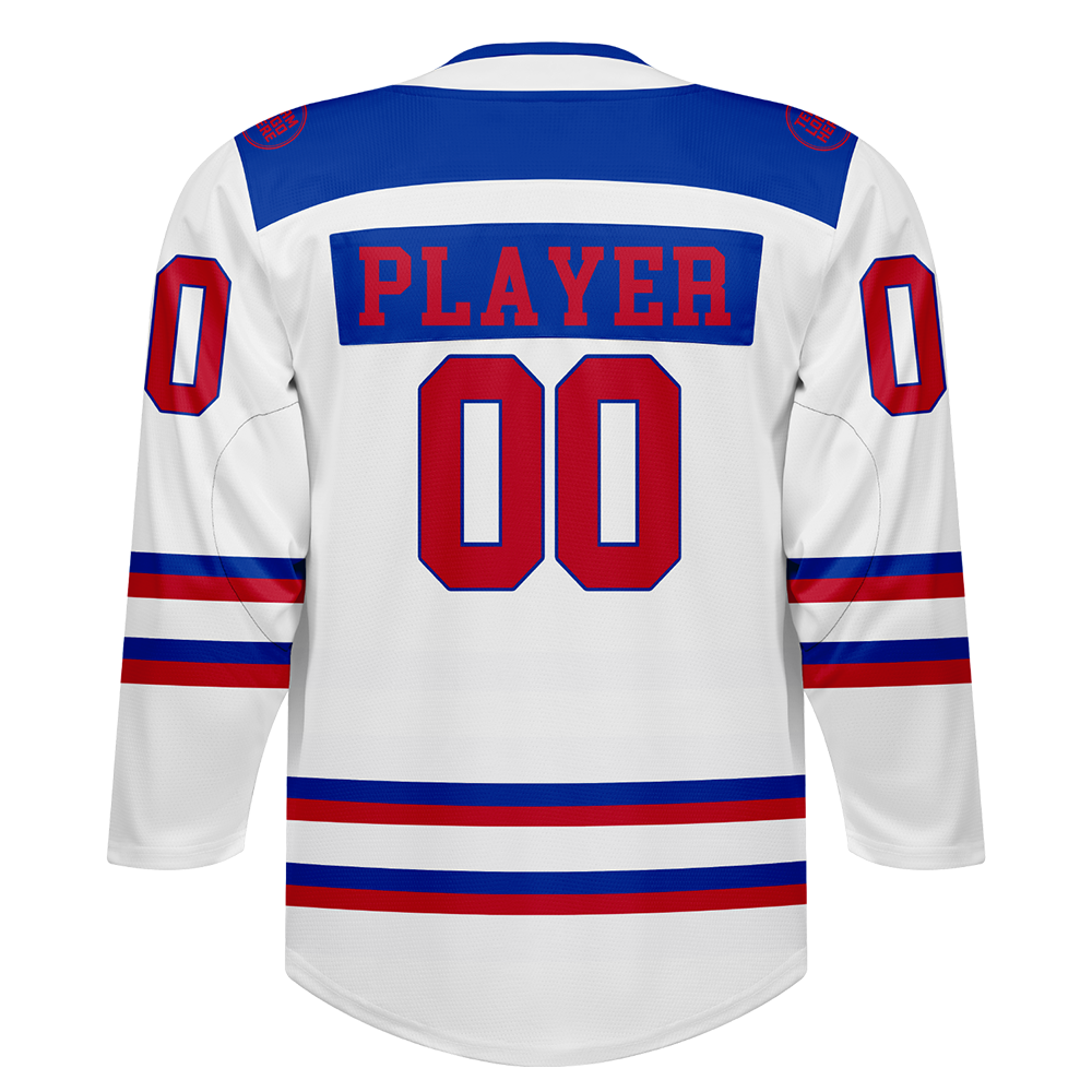 Custom Hockey Jersey Varsity Teamwear  VT-101 WhiteRoyalRed