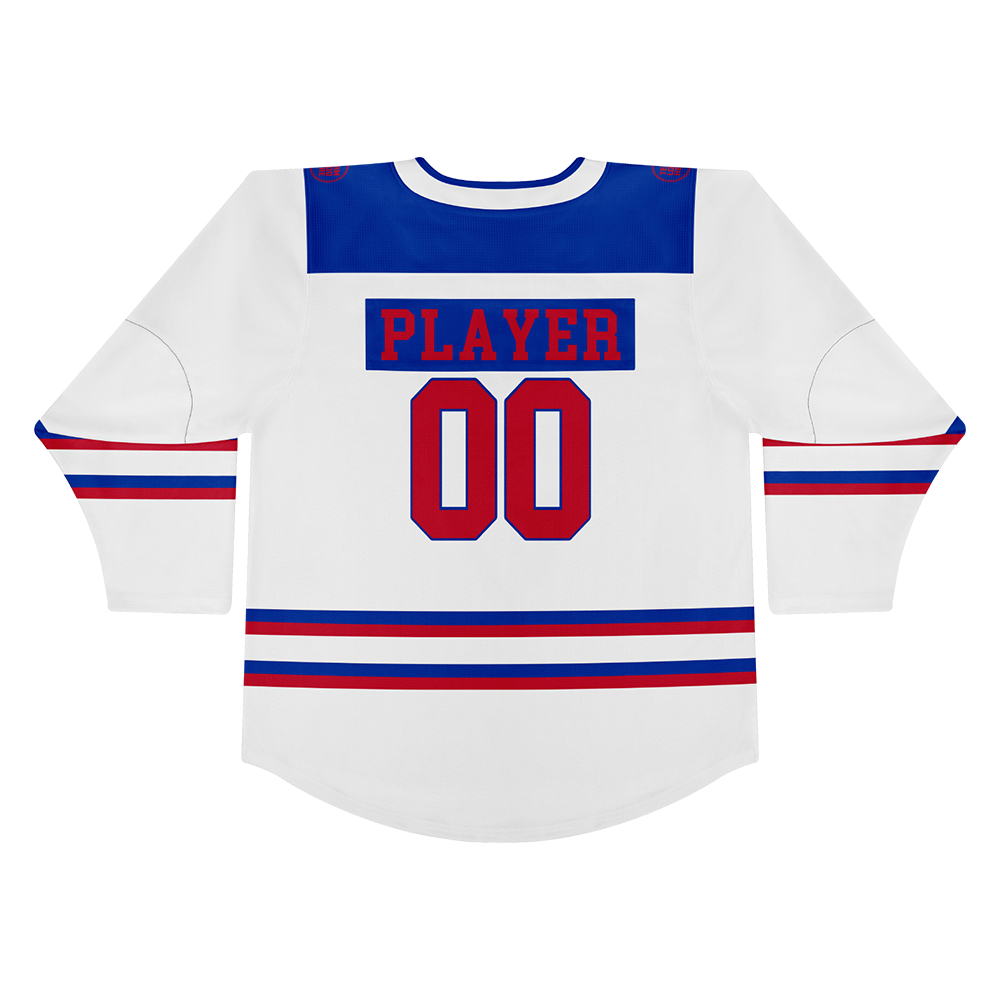 Custom Hockey Jersey Varsity Teamwear  VT-101 WhiteRoyalRed