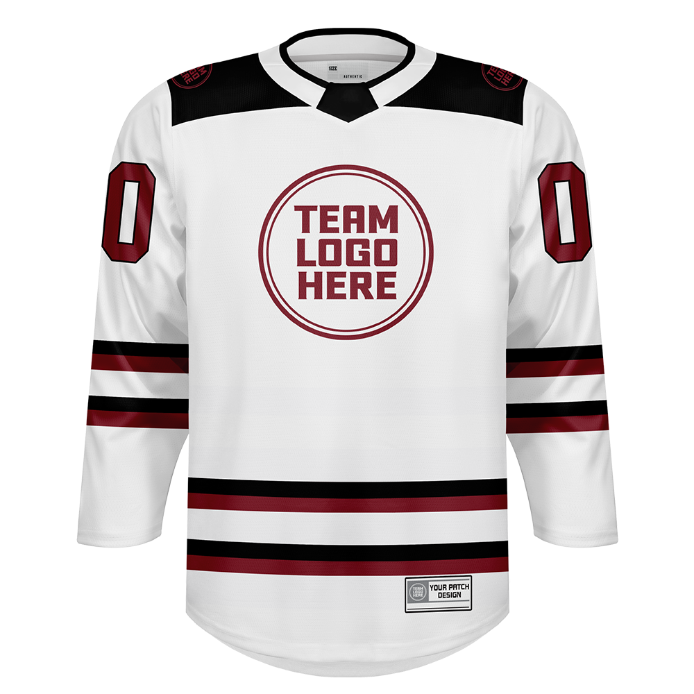 Custom Hockey Jersey Varsity Teamwear  VT-101 WhiteBlackRed