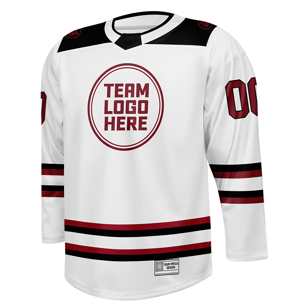 Custom Hockey Jersey Varsity Teamwear  VT-101 WhiteBlackRed