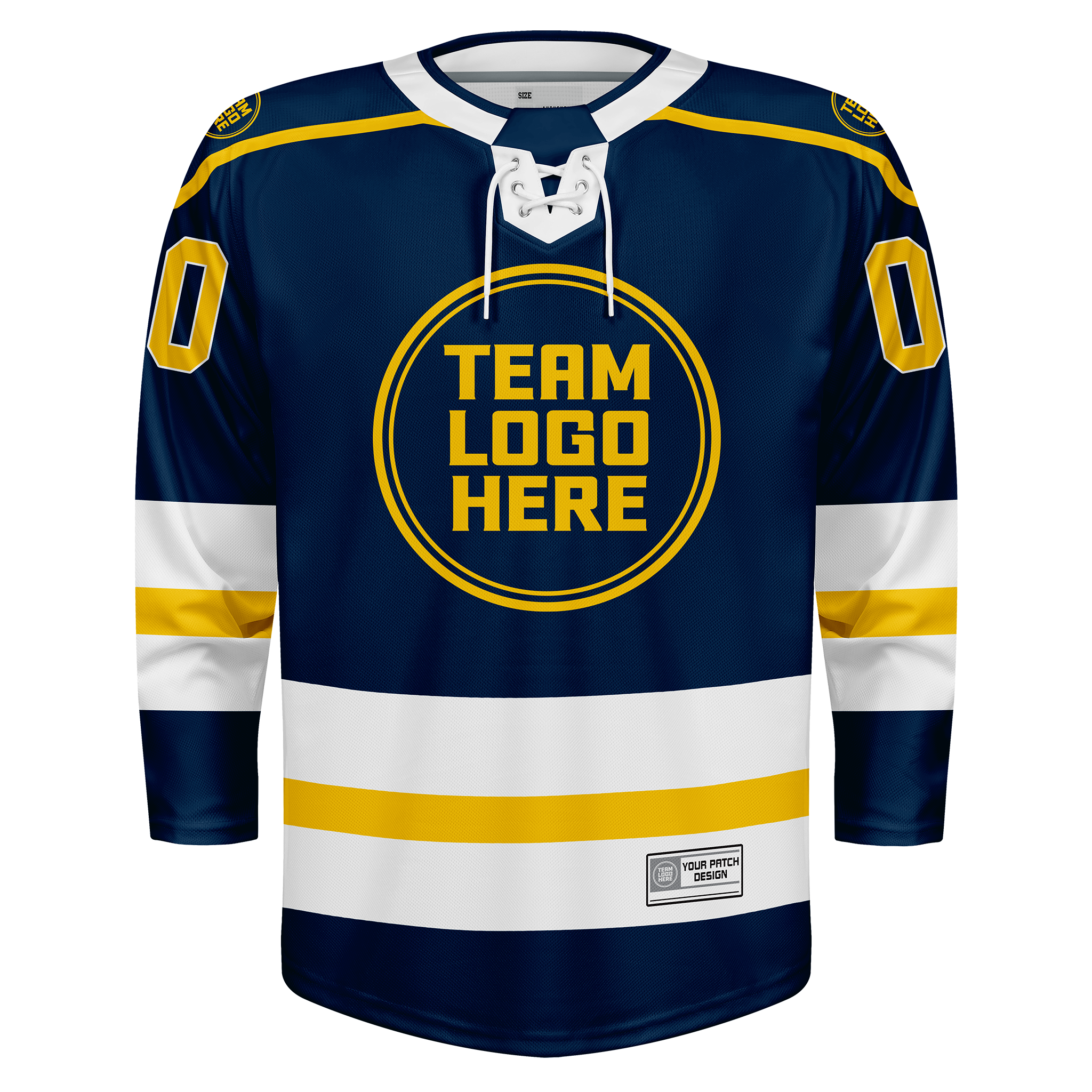 Custom Hockey Jersey Varsity Teamwear  VT-202 NavyYellowWhite