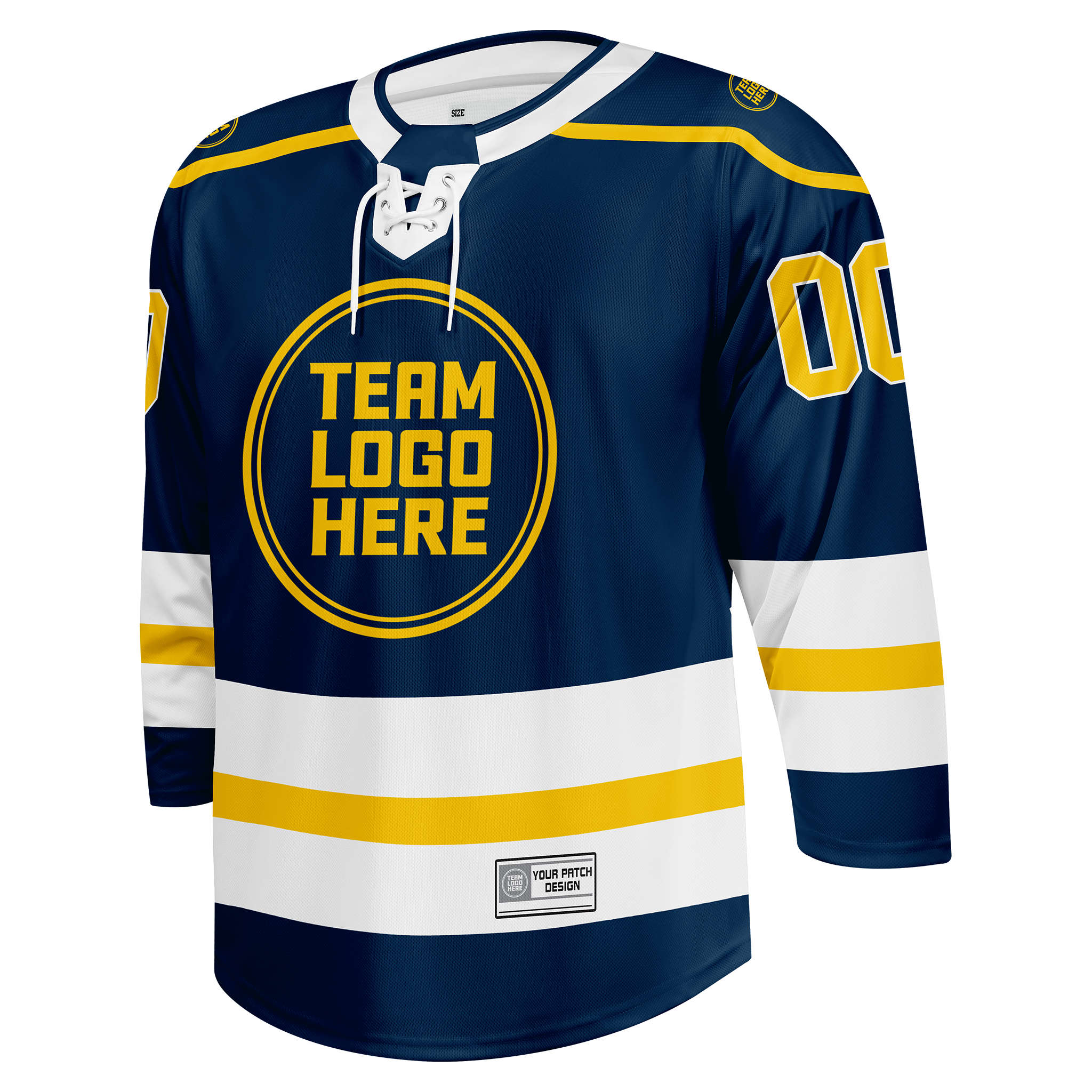 Custom Hockey Jersey Varsity Teamwear  VT-202 NavyYellowWhite