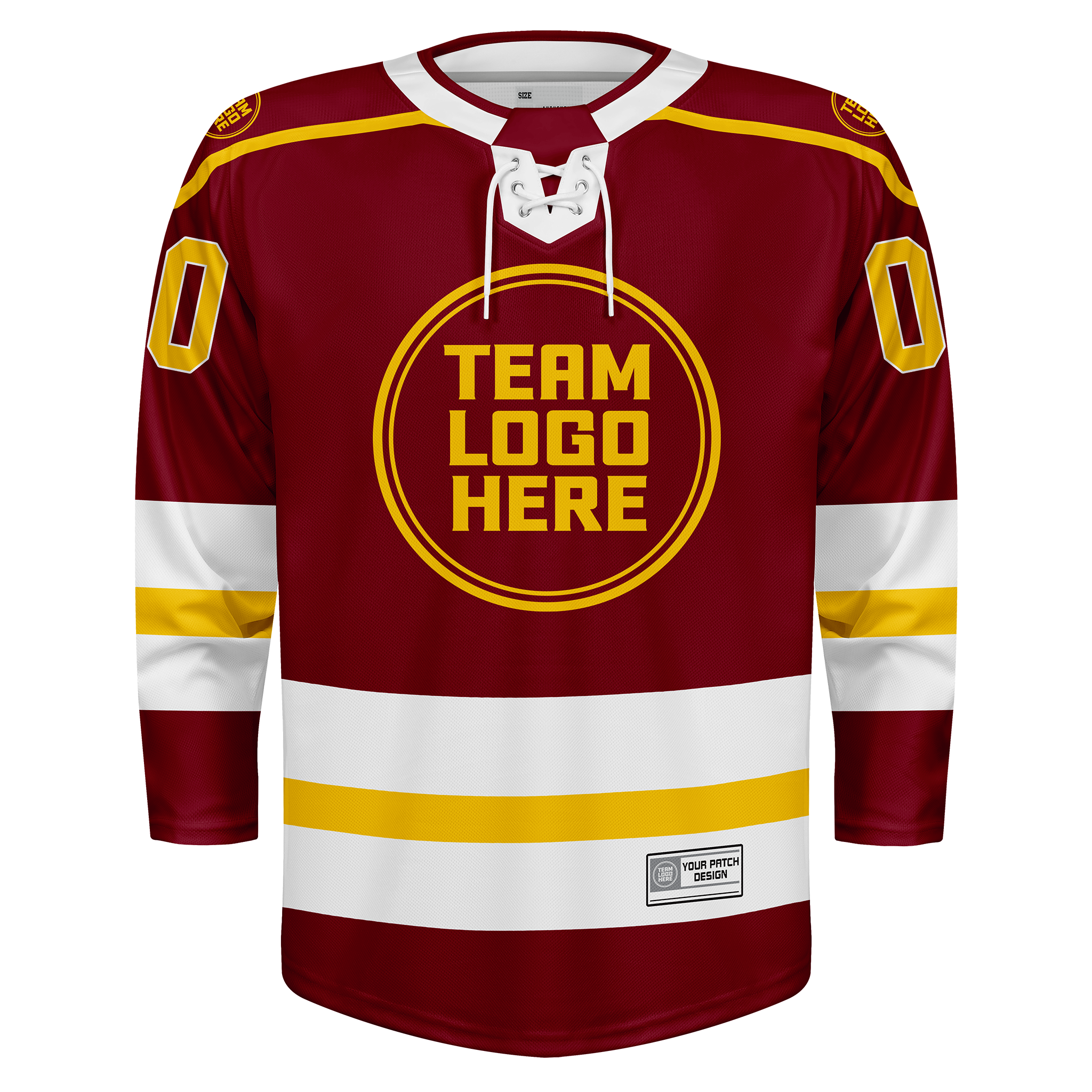 Custom Hockey Jersey Varsity Teamwear  VT-202 MaroonGoldWhite
