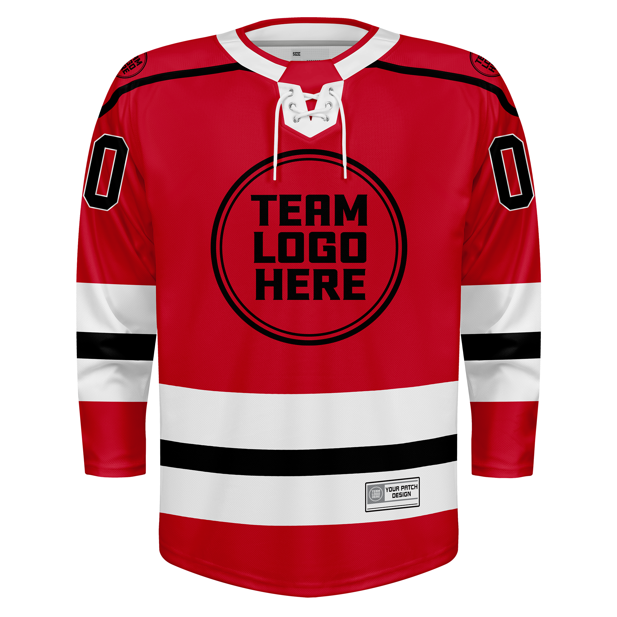 Custom Hockey Jersey Varsity Teamwear  VT-202 RedBlackWhite
