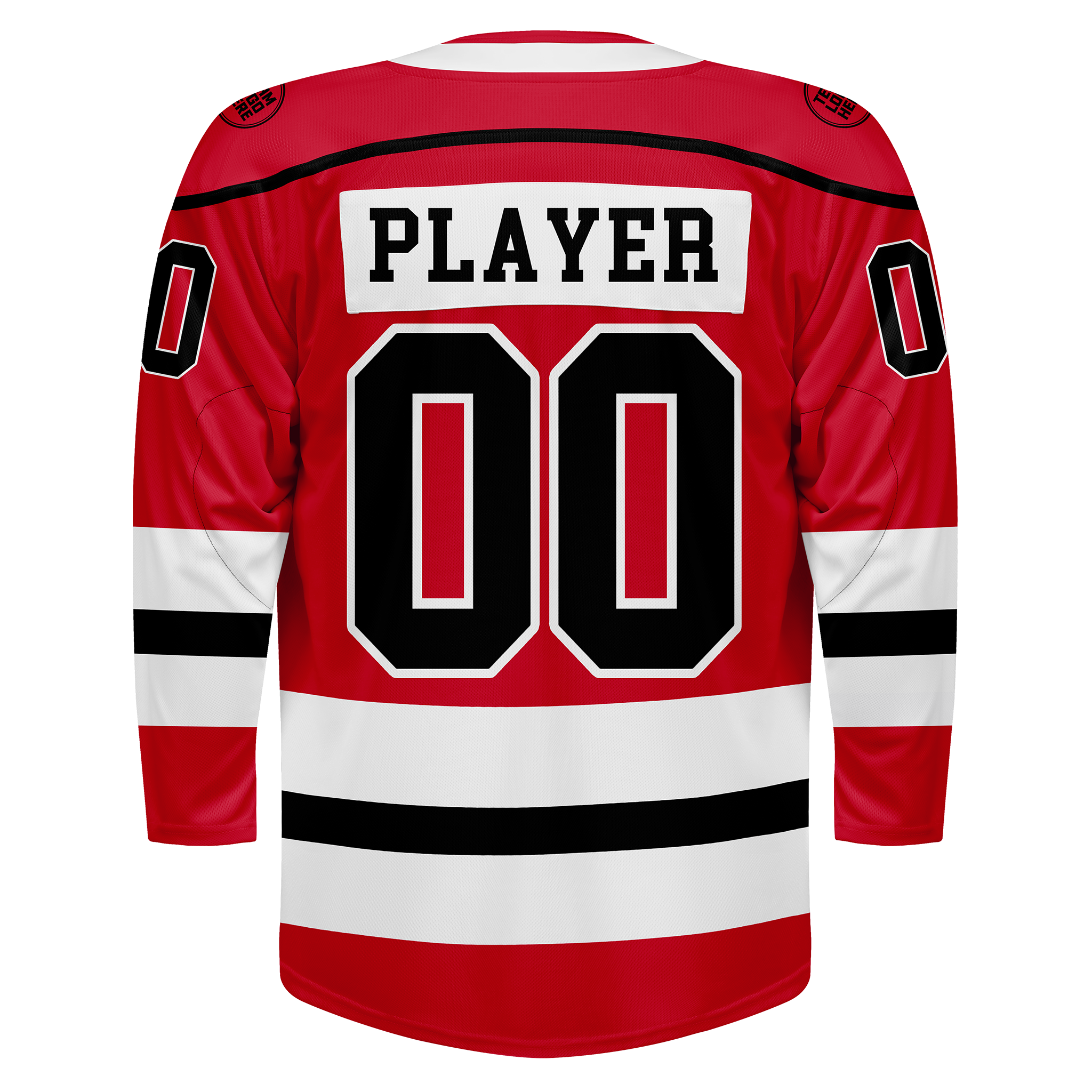 Custom Hockey Jersey Varsity Teamwear  VT-202 RedBlackWhite