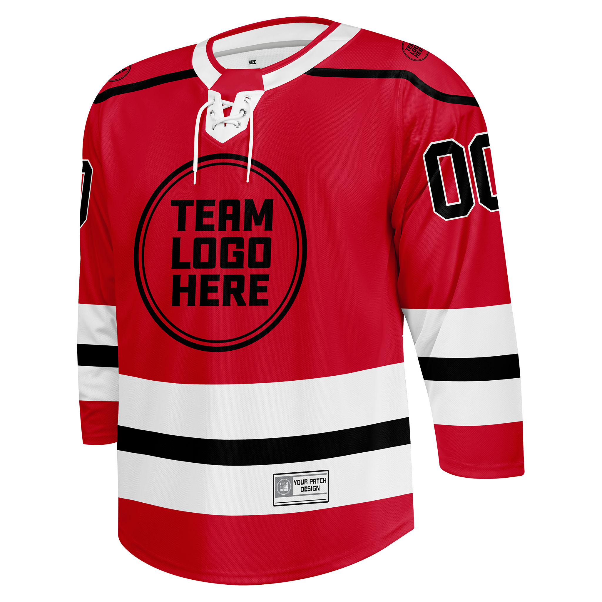 Custom Hockey Jersey Varsity Teamwear  VT-202 RedBlackWhite