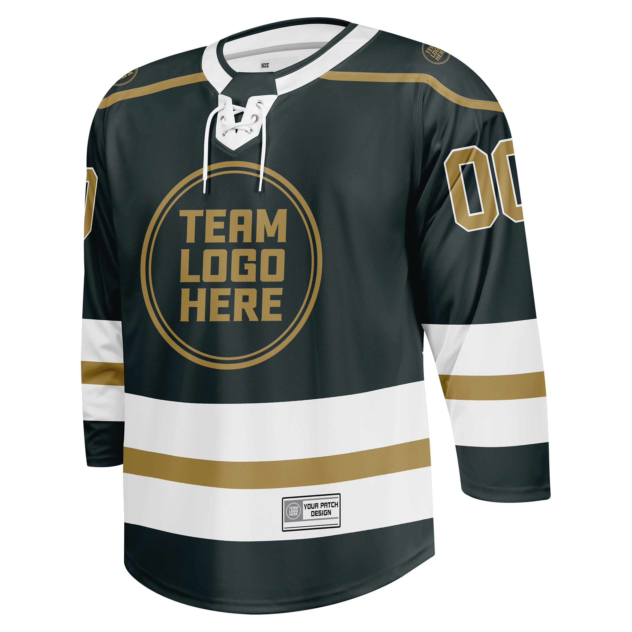 Custom Hockey Jersey Varsity Teamwear  VT-202 SteelGoldWhite