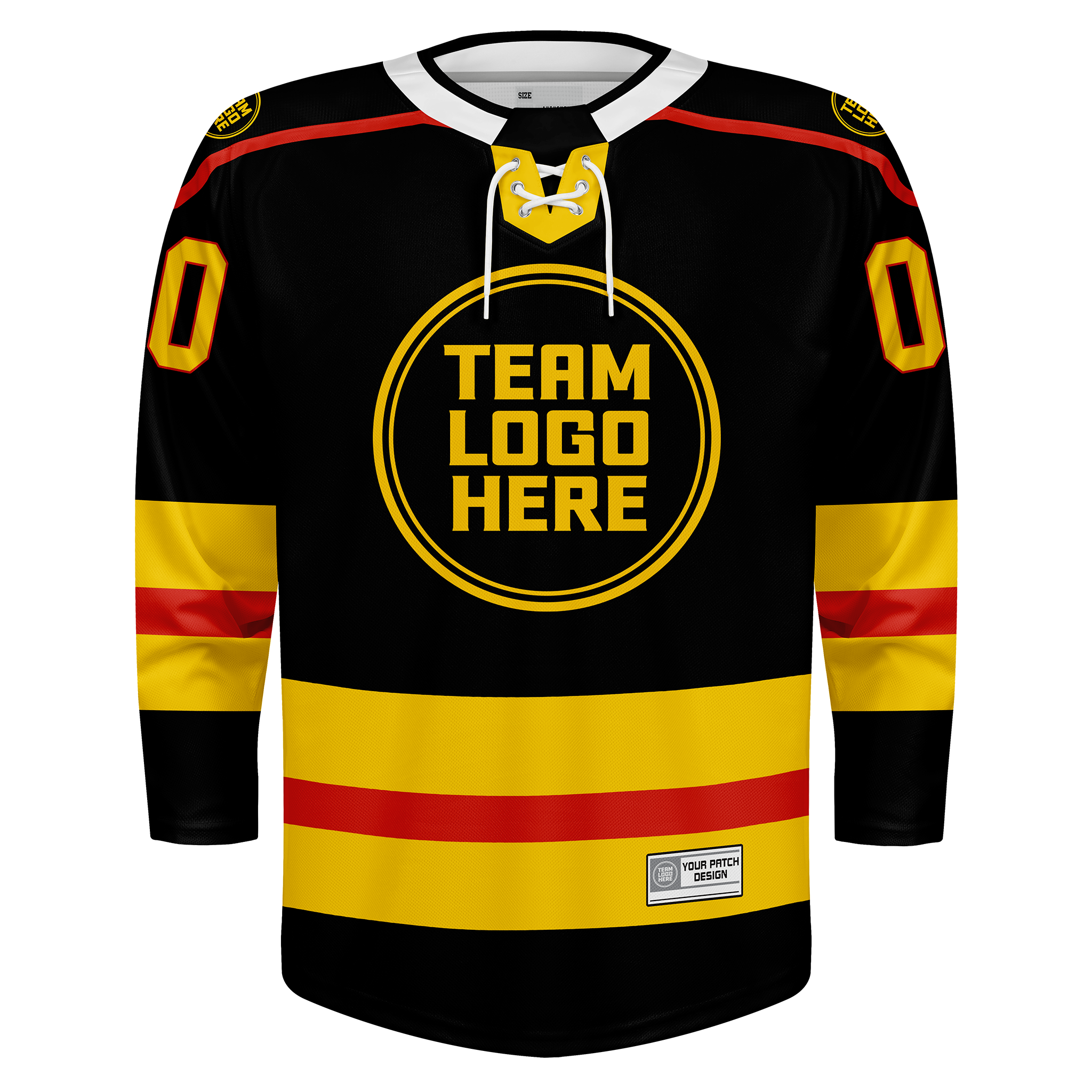 Custom Hockey Jersey Varsity Teamwear  VT-202 BlackGoldRed