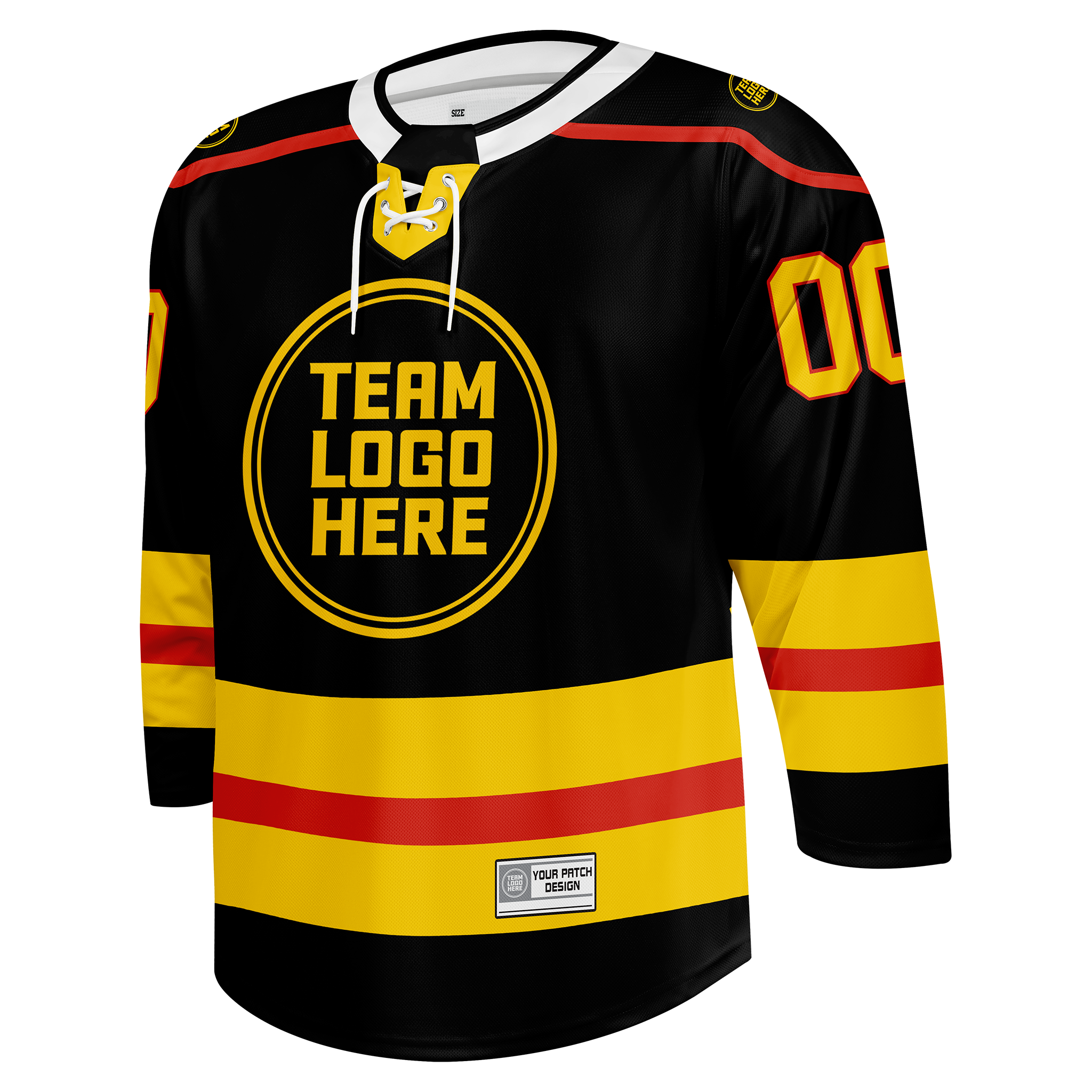 Custom Hockey Jersey Varsity Teamwear  VT-202 BlackGoldRed