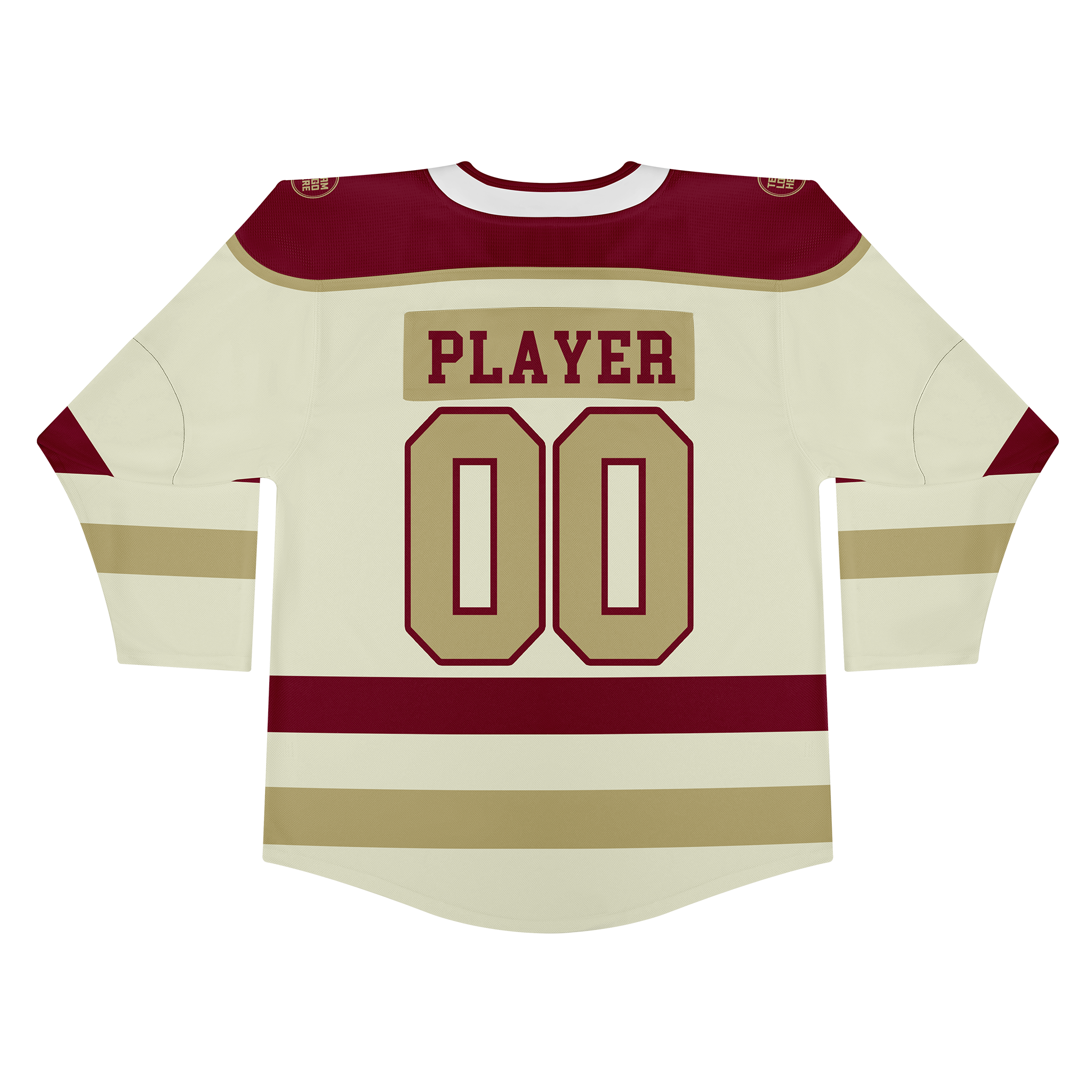 Custom Hockey Jersey Varsity Teamwear  VT-208 WhiteMaroonGold