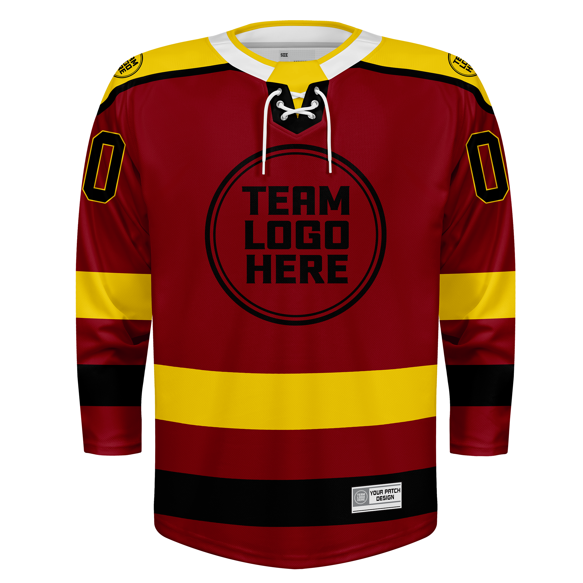 Custom Hockey Jersey Varsity Teamwear  VT-208 RedYellowBlack