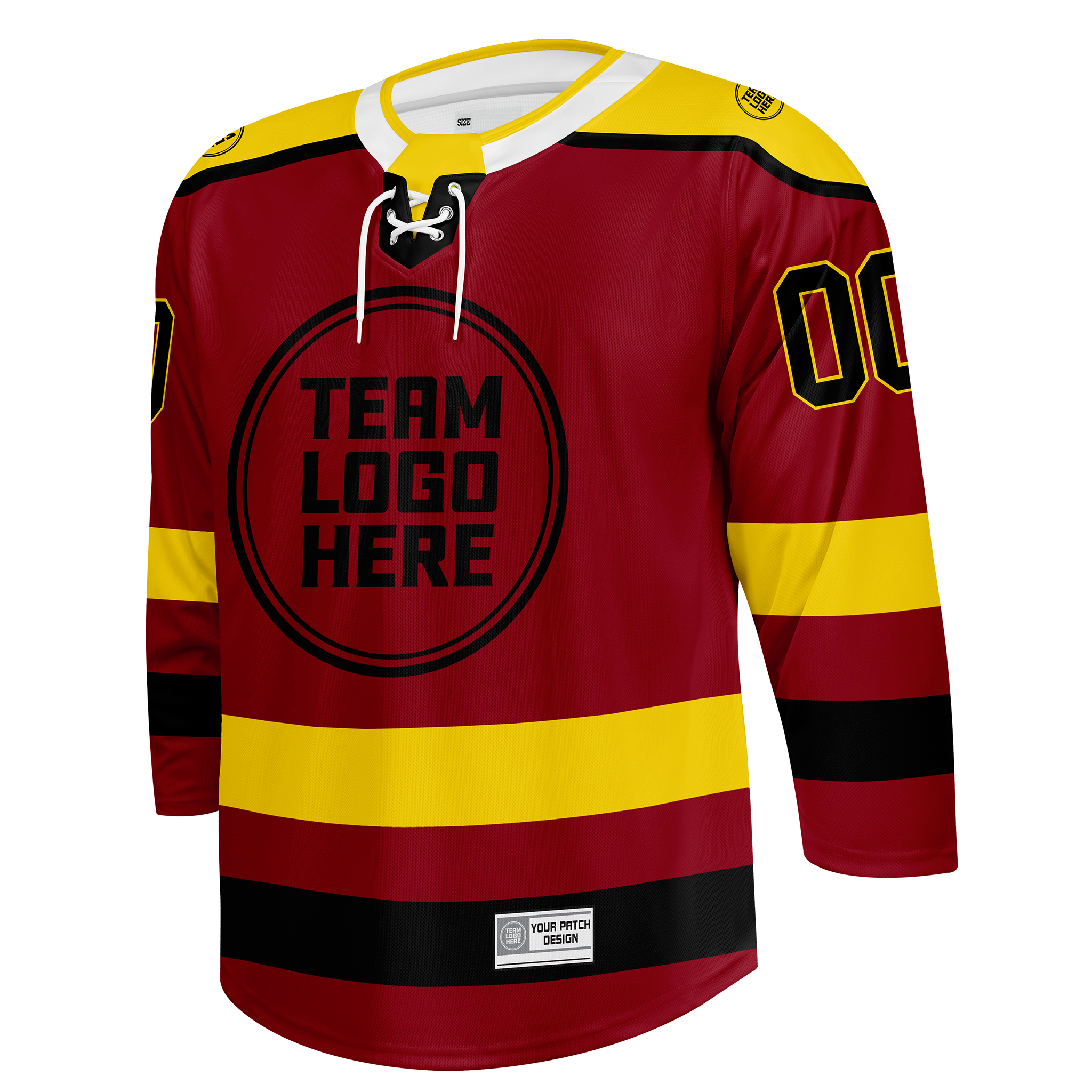 Custom Hockey Jersey Varsity Teamwear  VT-208 RedYellowBlack