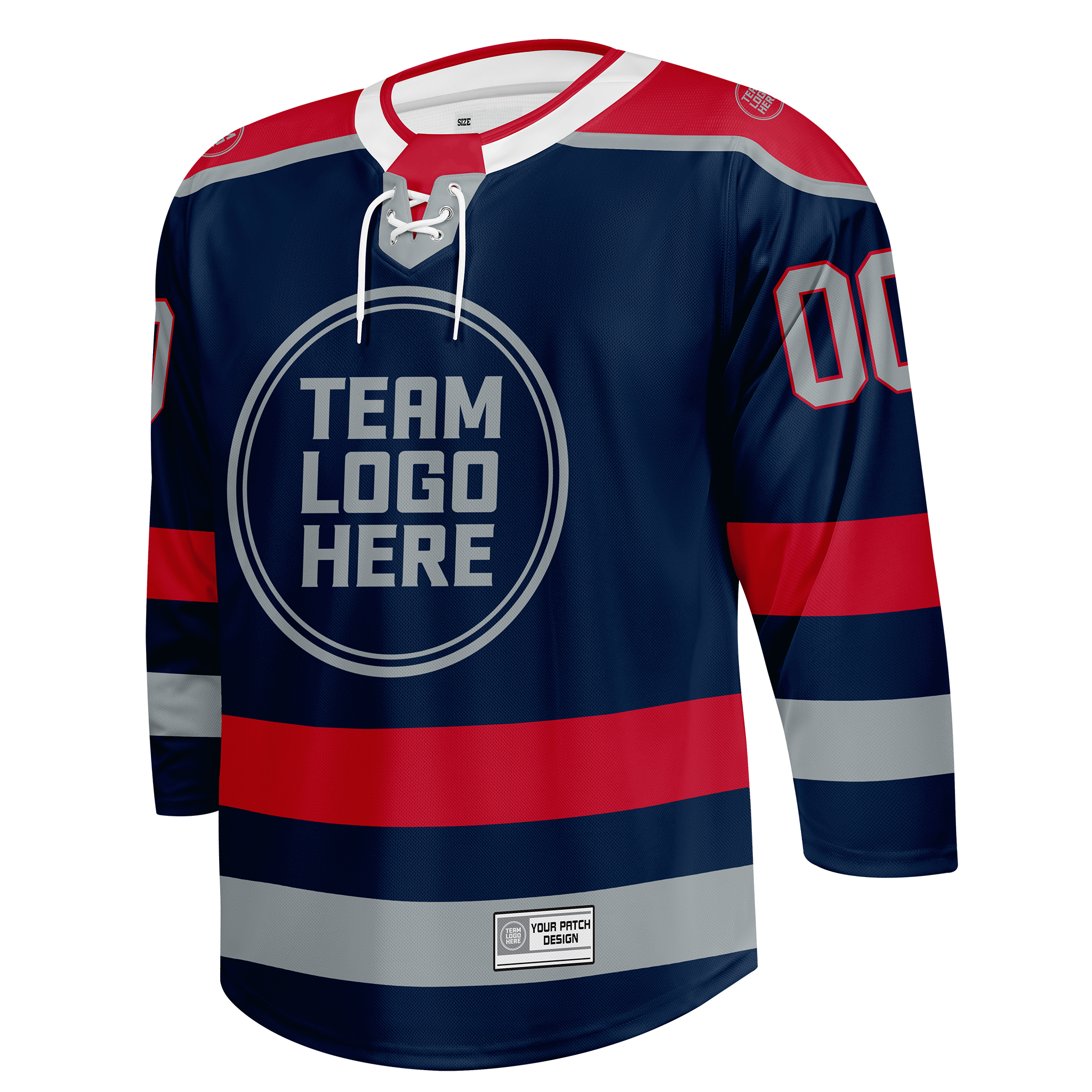 Custom Hockey Jersey Varsity Teamwear  VT-208 SteelRedSilver