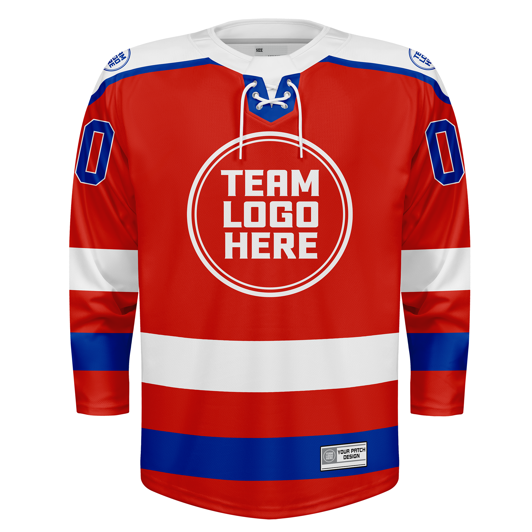 Custom Hockey Jersey Varsity Teamwear  VT-208 RedWhiteBlue