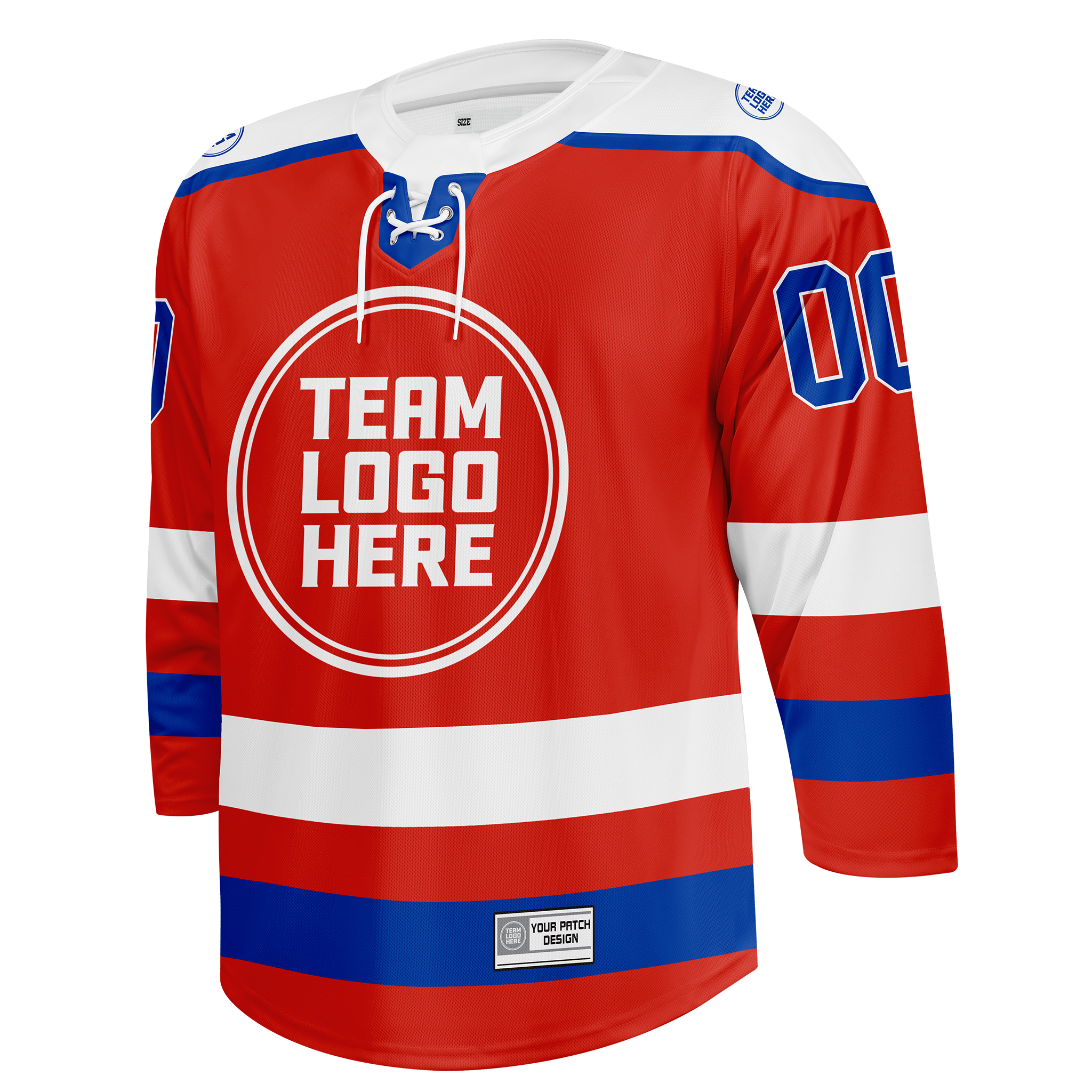 Custom Hockey Jersey Varsity Teamwear  VT-208 RedWhiteBlue