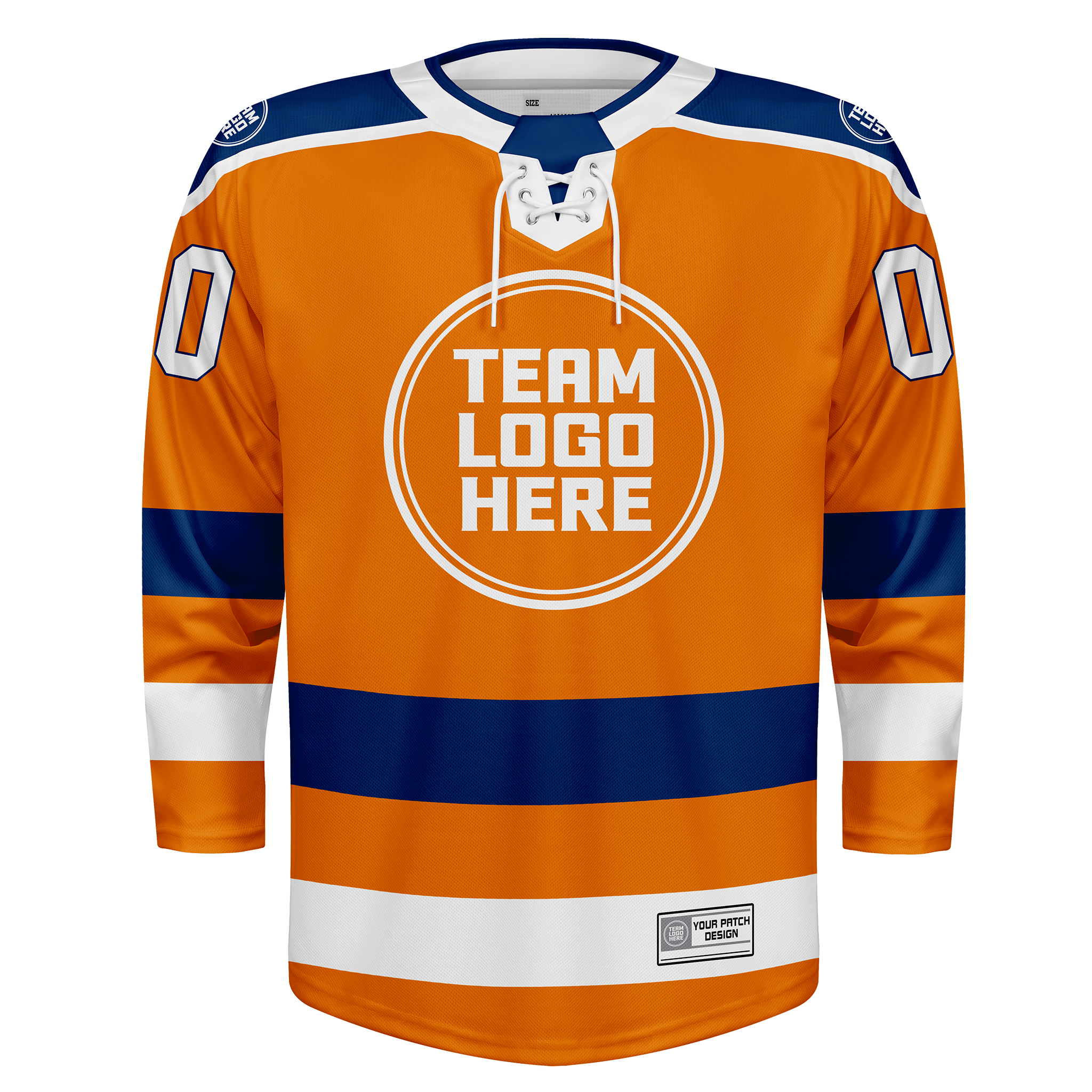 Custom Hockey Jersey Varsity Teamwear  VT-208 OrangeNavyWhite