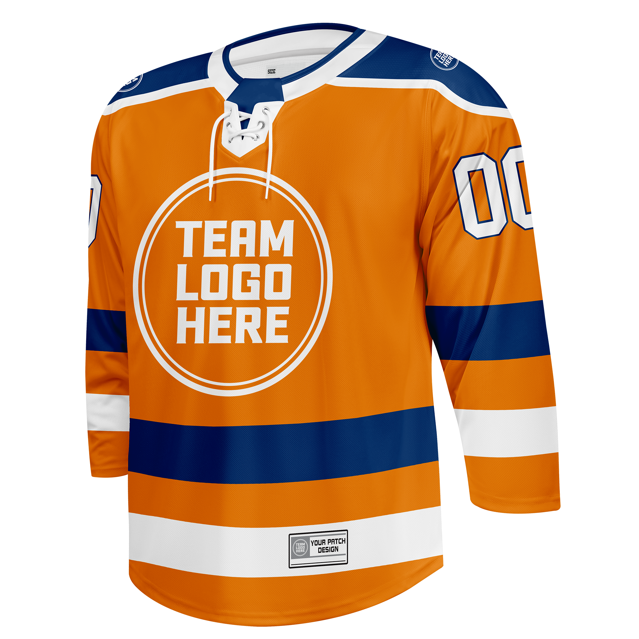 Custom Hockey Jersey Varsity Teamwear  VT-208 OrangeNavyWhite