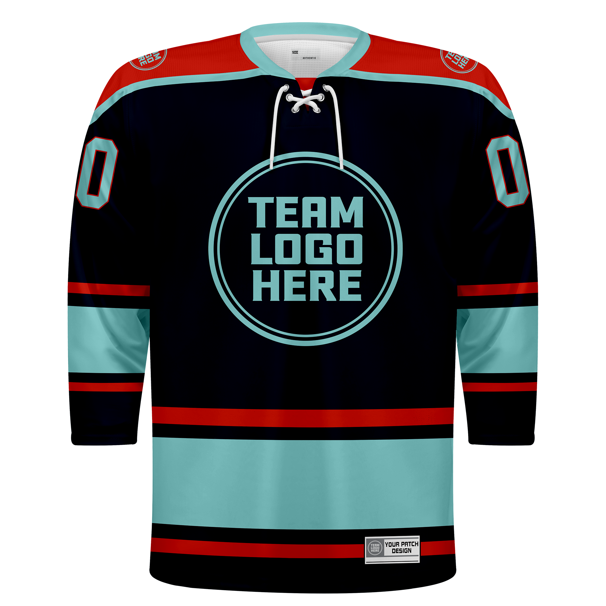 Custom Hockey Jersey Varsity Teamwear  VT-301 TealIceRed