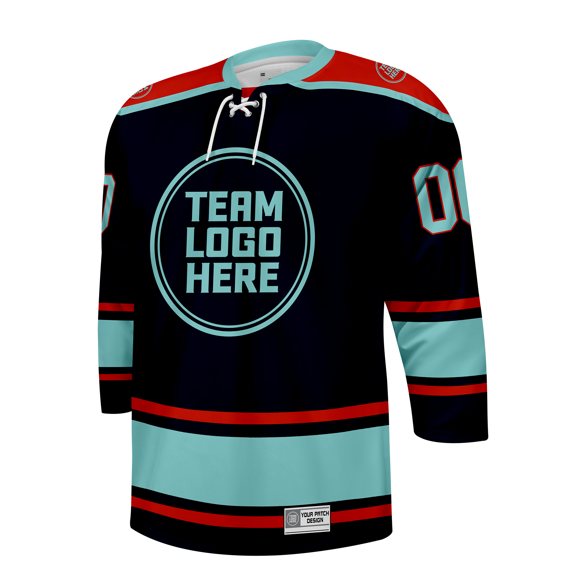 Custom Hockey Jersey Varsity Teamwear  VT-301 TealIceRed