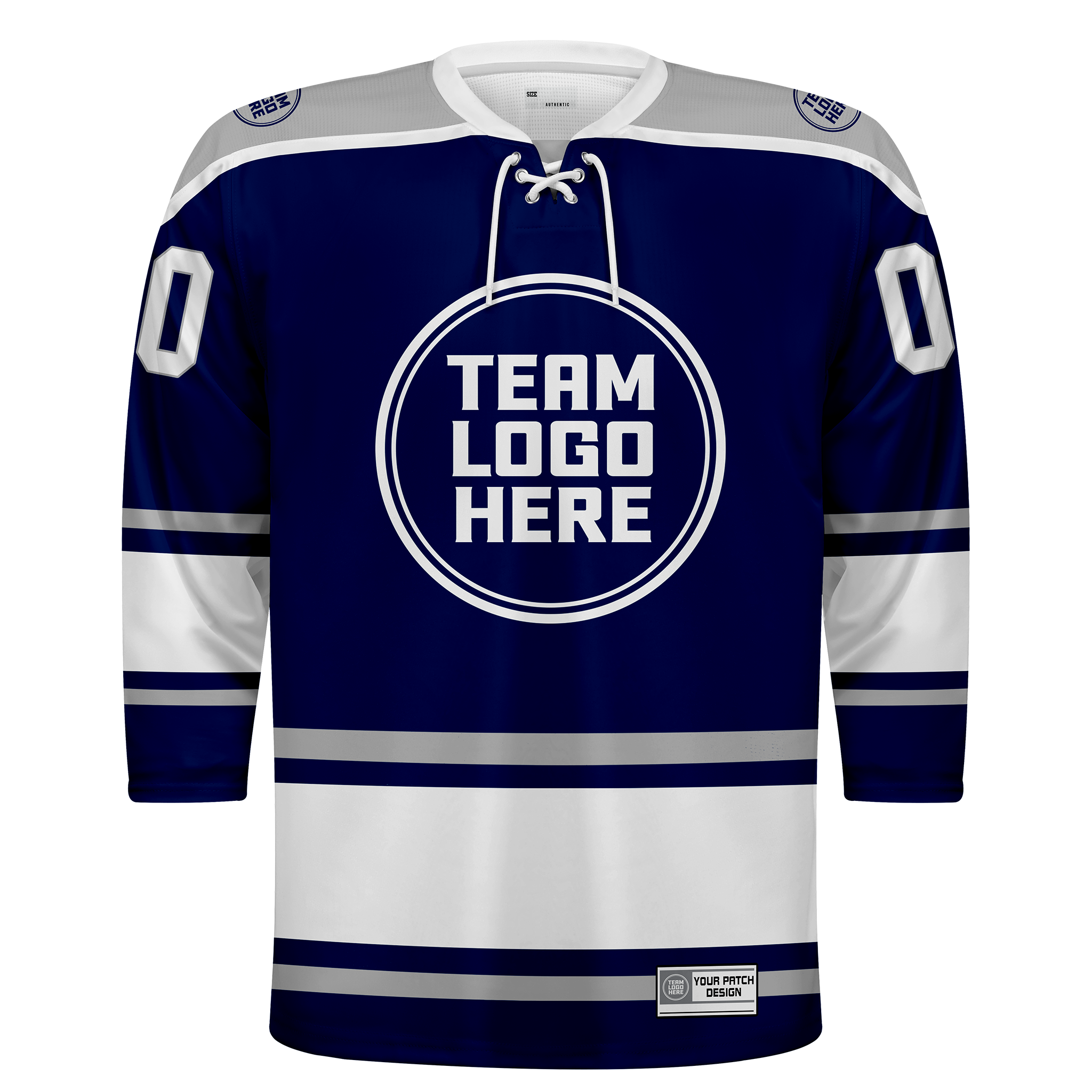 Custom Hockey Jersey Varsity Teamwear  VT-301 BlueWhiteGrey
