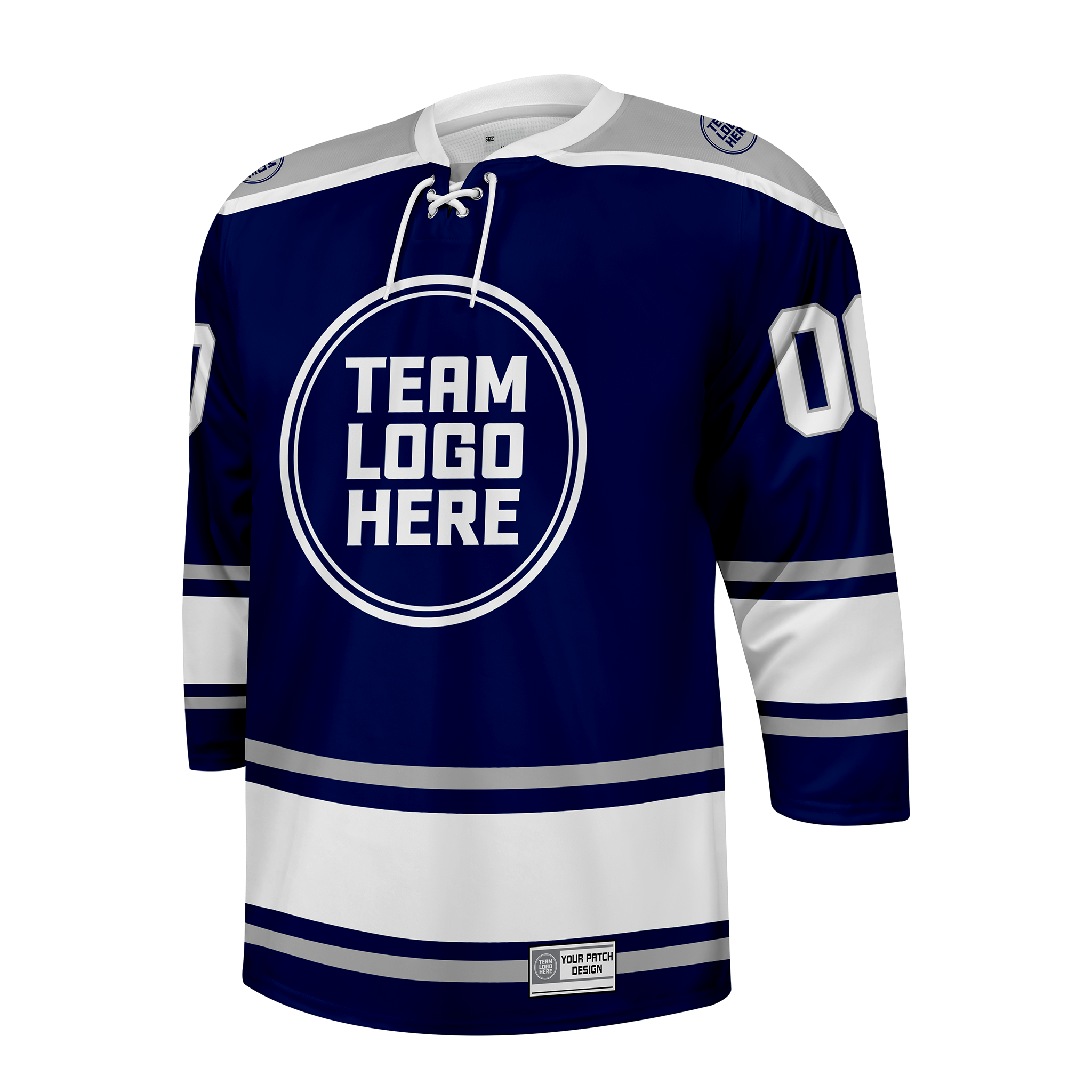 Custom Hockey Jersey Varsity Teamwear  VT-301 BlueWhiteGrey