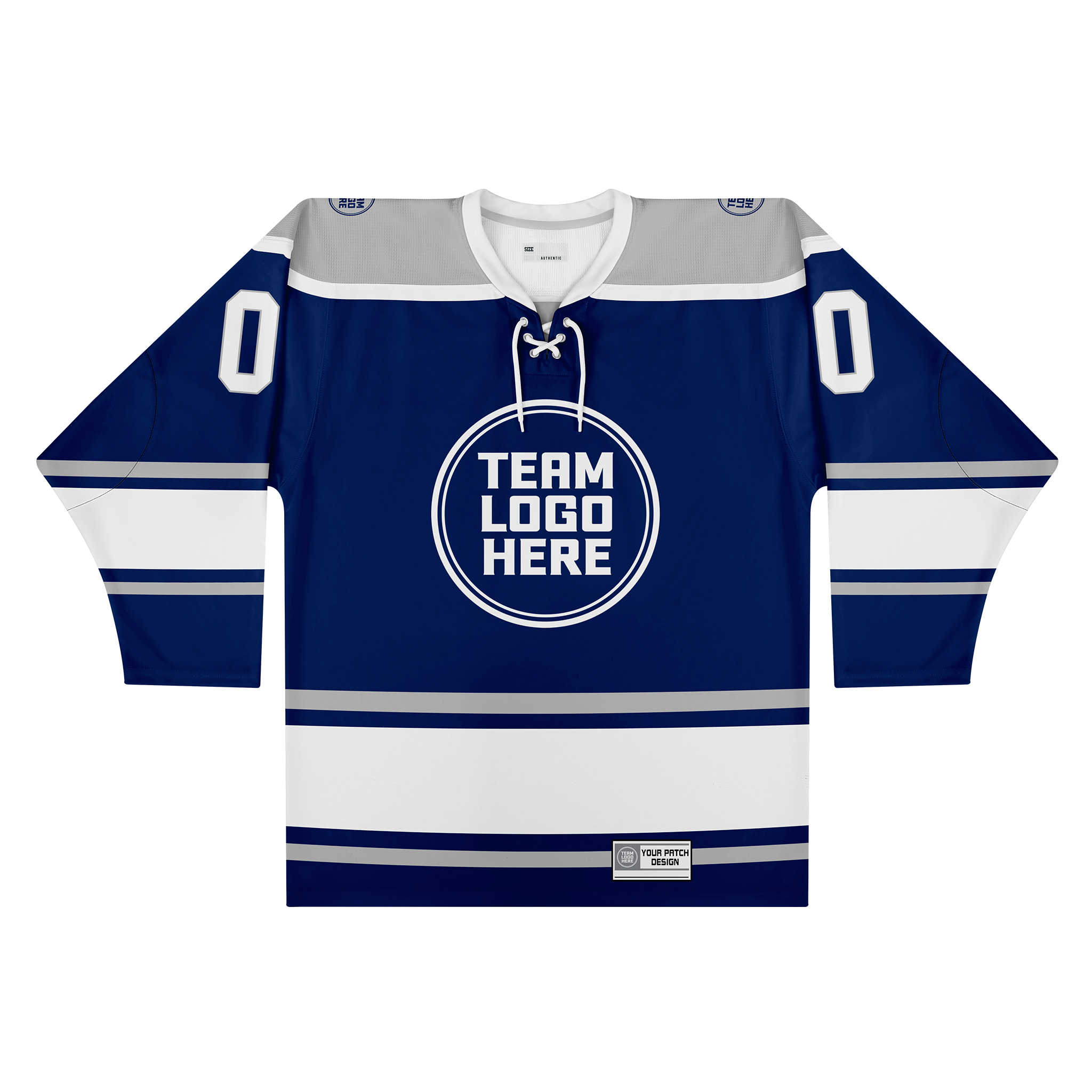 Custom Hockey Jersey Varsity Teamwear  VT-301 BlueWhiteGrey