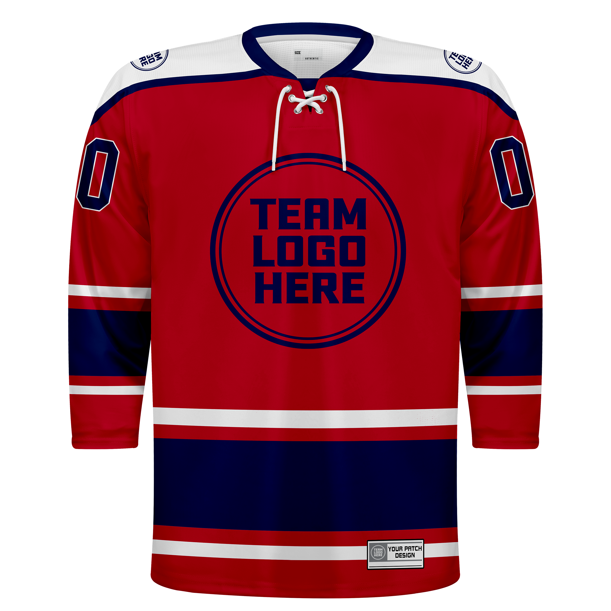 Custom Hockey Jersey Varsity Teamwear  VT-301 RedBlueWhite