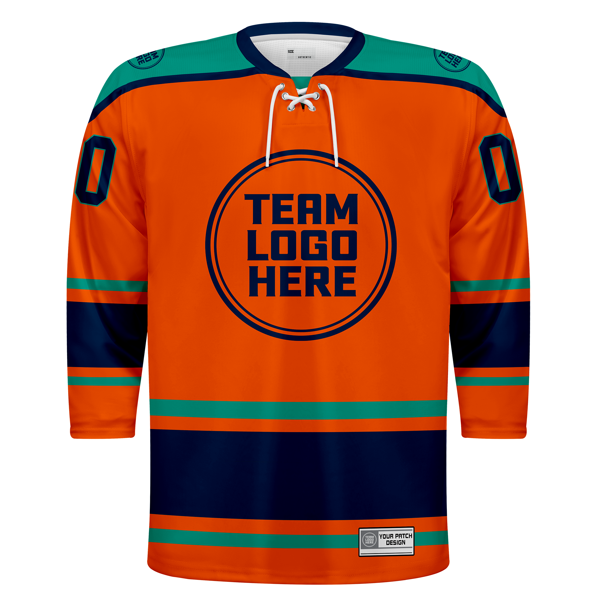 Custom Hockey Jersey Varsity Teamwear  VT-301 OrangeBlueTeal