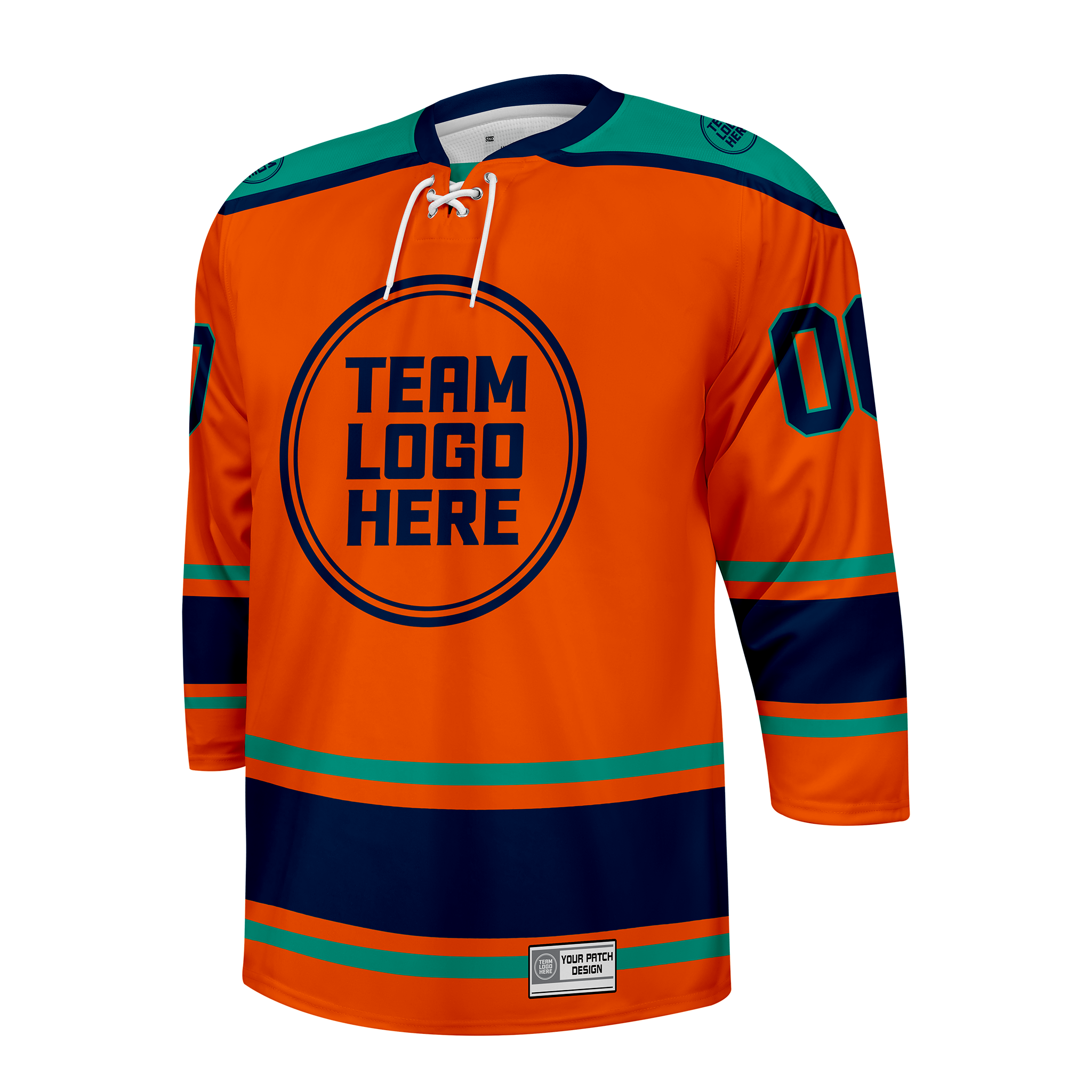 Custom Hockey Jersey Varsity Teamwear  VT-301 OrangeBlueTeal
