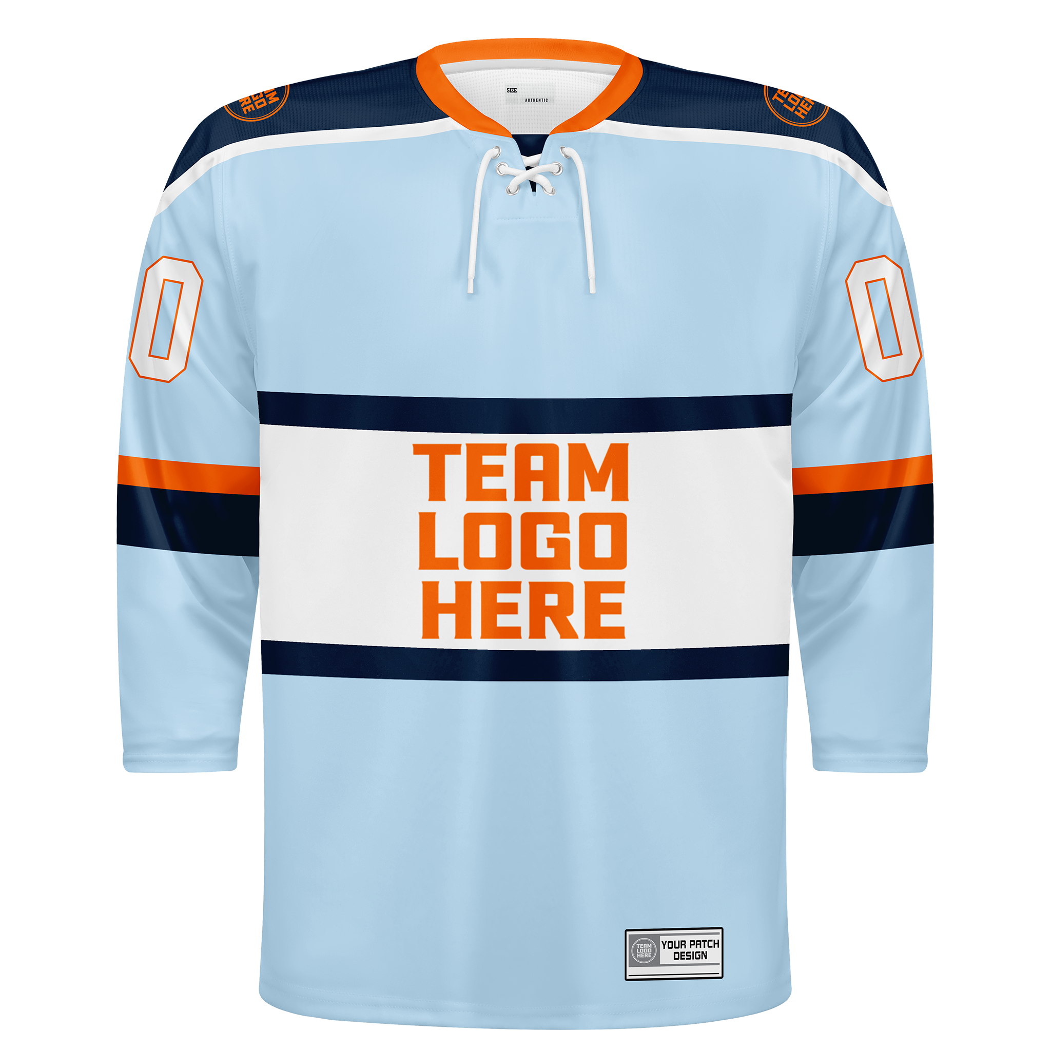 Custom Hockey Jersey Varsity Teamwear  VT-302 IceNavyWhiteOrange