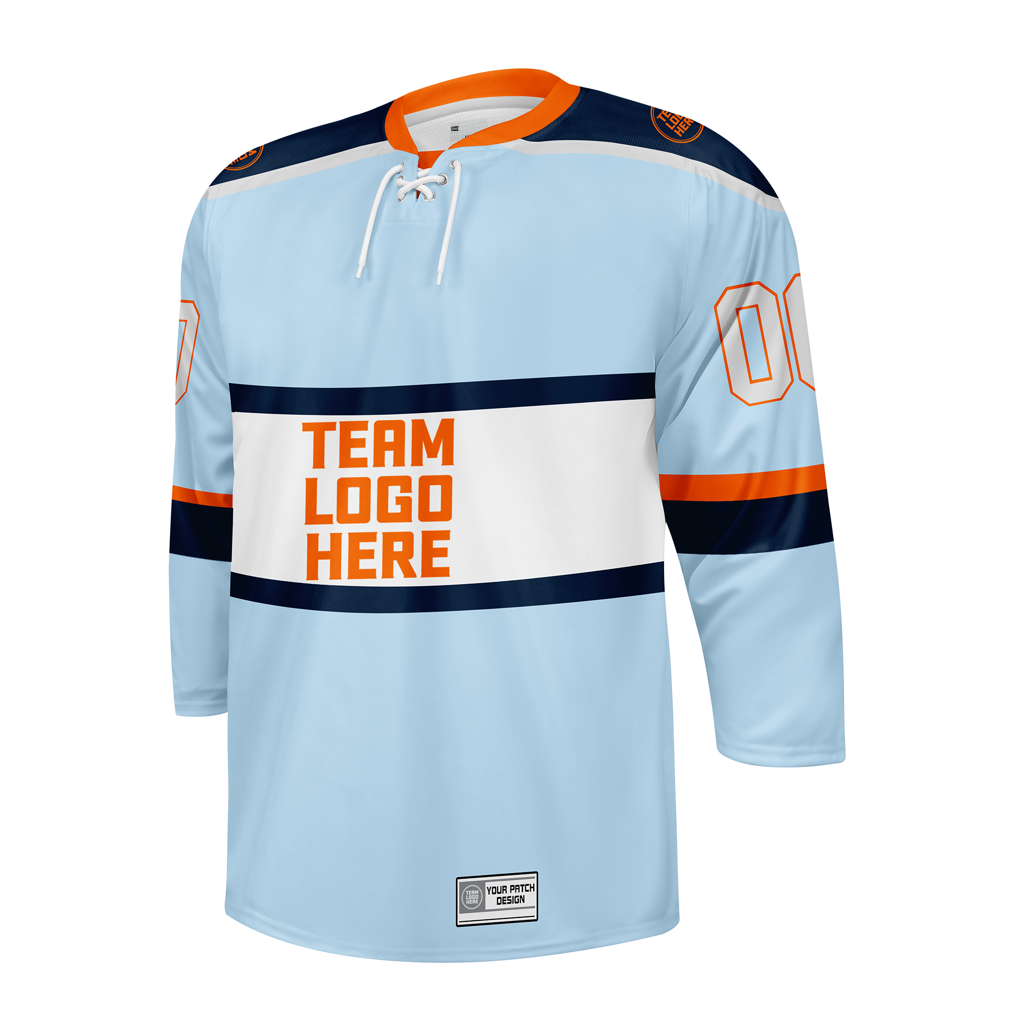 Custom Hockey Jersey Varsity Teamwear  VT-302 IceNavyWhiteOrange