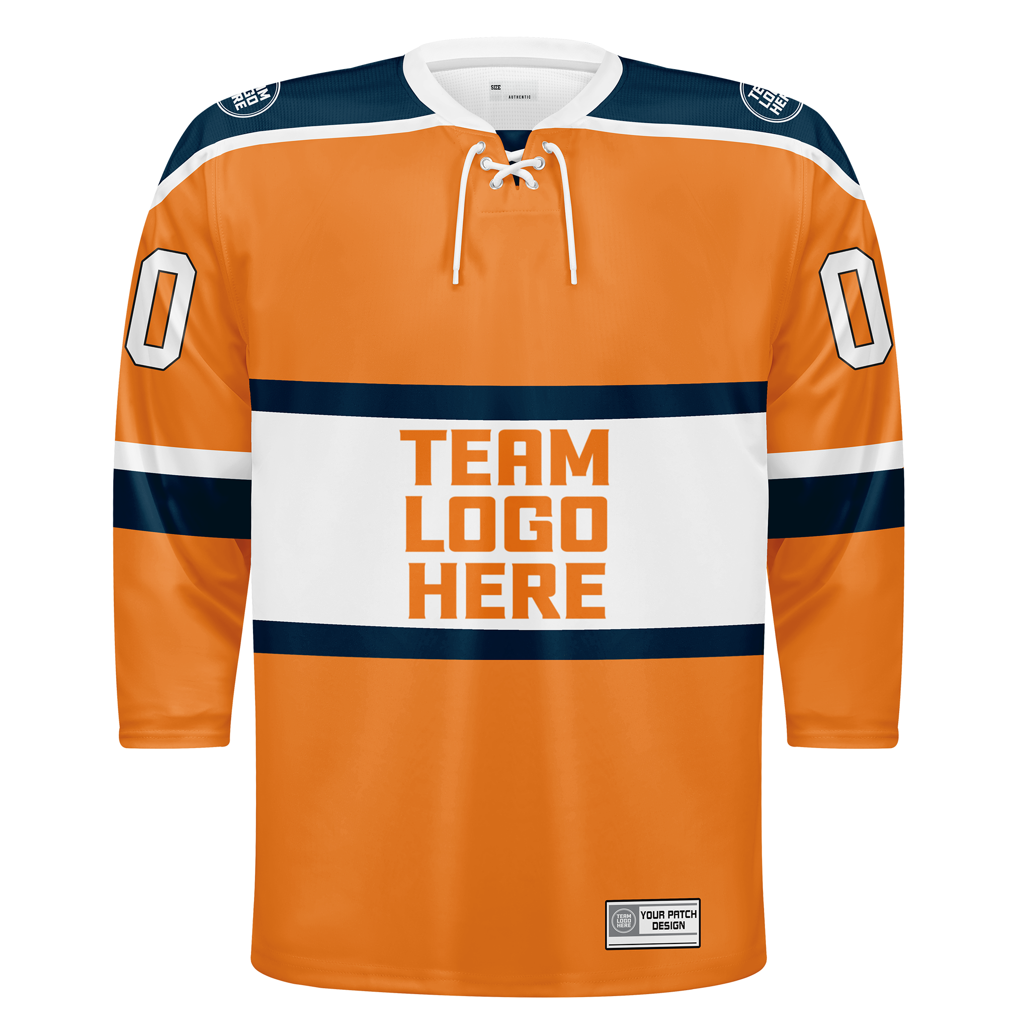Custom Hockey Jersey Varsity Teamwear  VT-302 OrangeBlueWhiteCharcoal