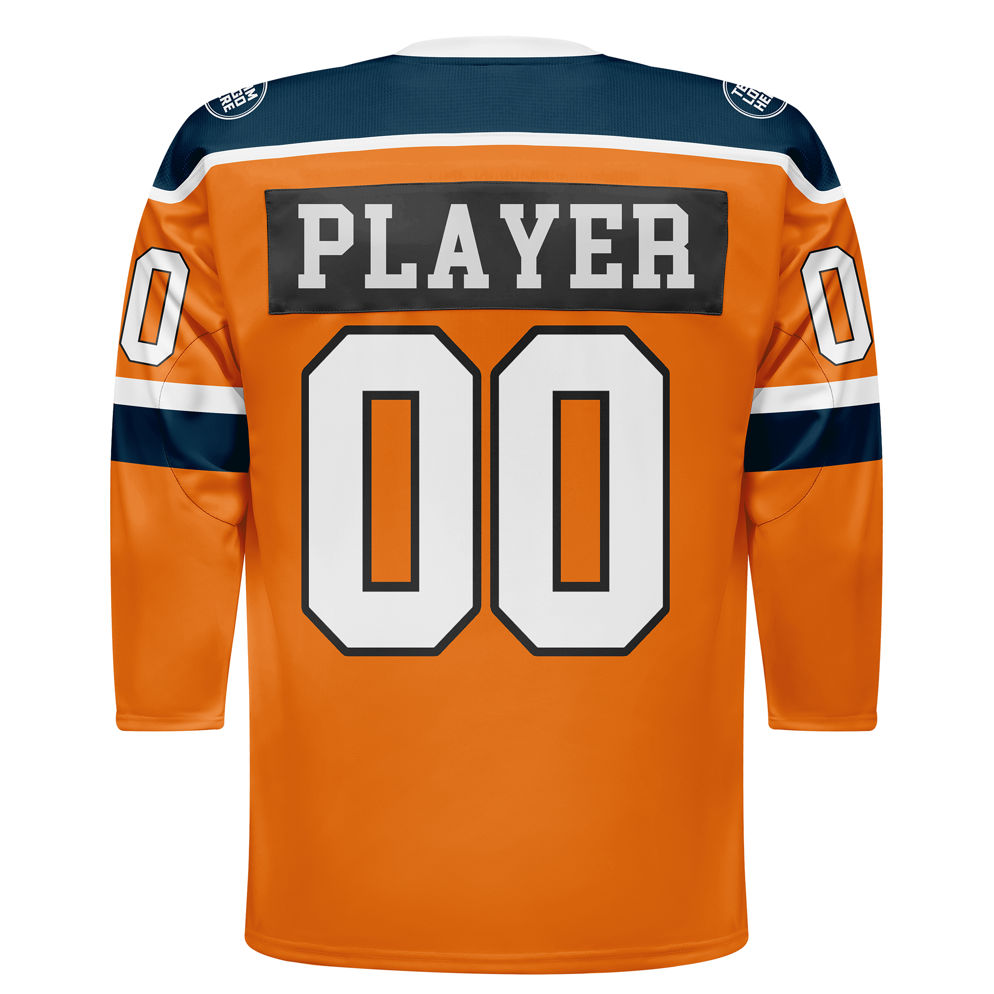 Custom Hockey Jersey Varsity Teamwear  VT-302 OrangeBlueWhiteCharcoal