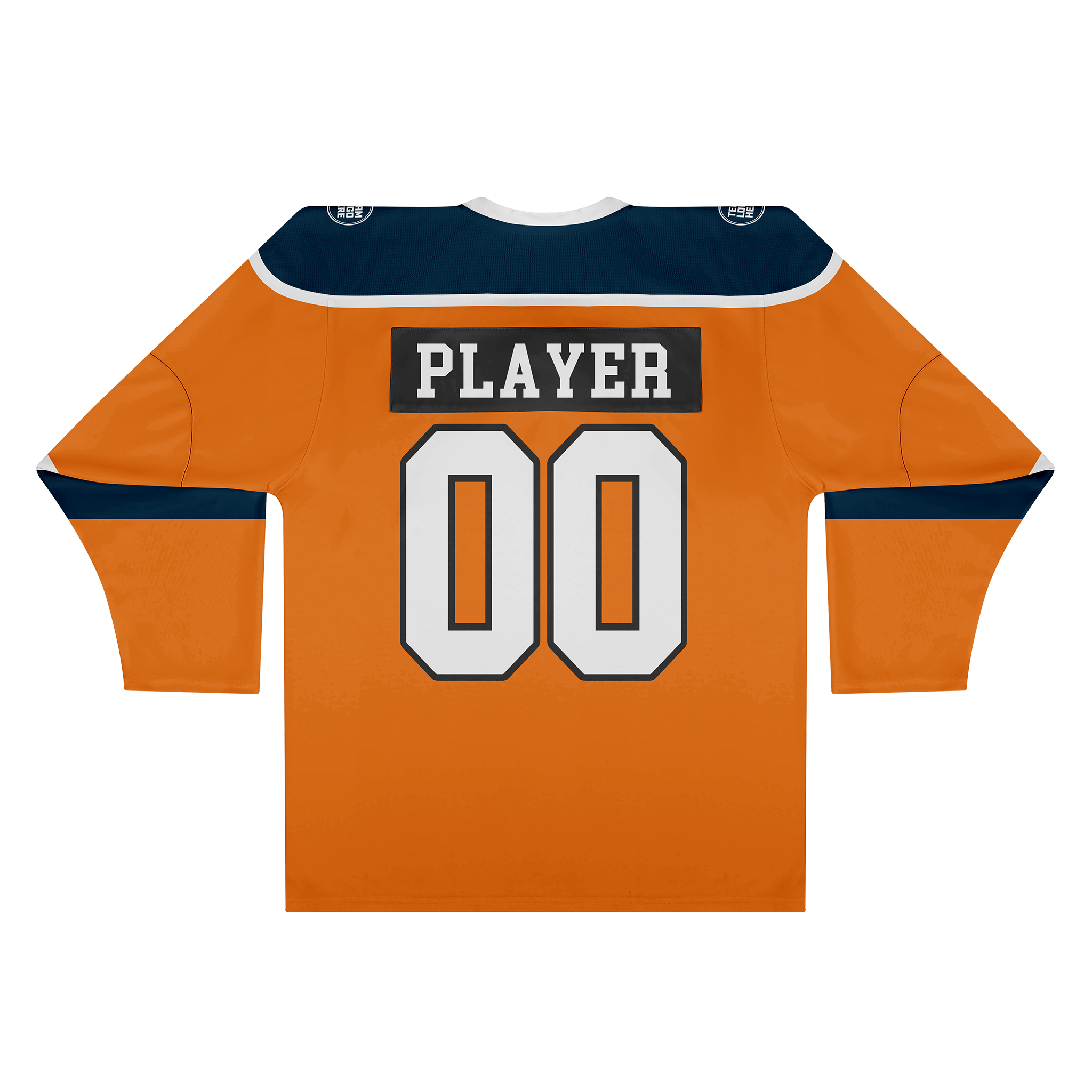 Custom Hockey Jersey Varsity Teamwear  VT-302 OrangeBlueWhiteCharcoal
